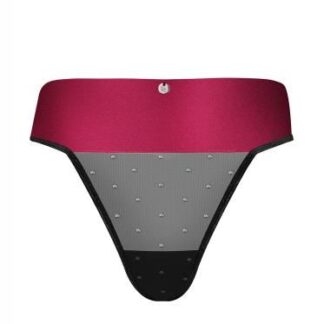 Obsessive Tienesy String Met Sexy Strik Zwart/Rood