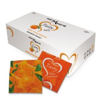 moreamore - condoom tasty skin mandarijn 100 st.