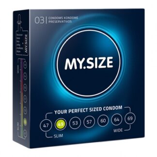 my size - natural latex condom 49 width 3 st.