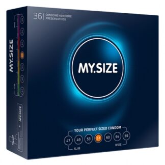 my size - natural latex condom 57 width 36 st.