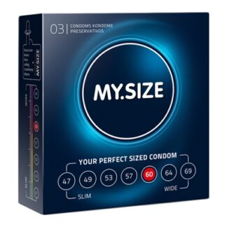 my size - natural latex condom 60 width 3 st.