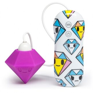 tokidoki - silicone paars diamant clitorale vibrator