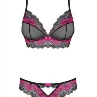 Obsessive Tulia 2Delige BH Set Zwart/Roze