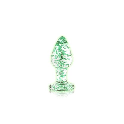 Ouch! Glow in the Dark Glazen ButtPlug 8 Cm