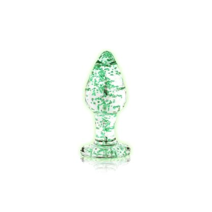 Ouch! Glow in the Dark Glazen ButtPlug 9 Cm